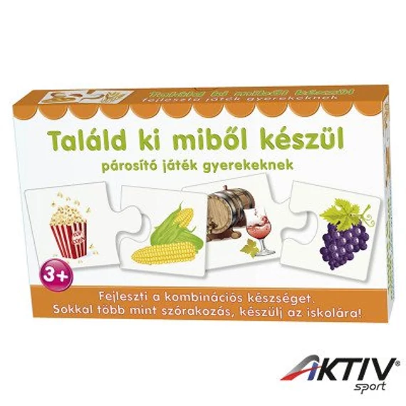 Találd ki miből készül! – párosító logikai játék