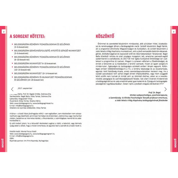 Boldogságóra Önbizalom Program fejlesztő füzett (3–6 éveseknek)