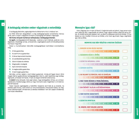 Boldogságóra munkafüzet 10-14 éves gyerekeknek