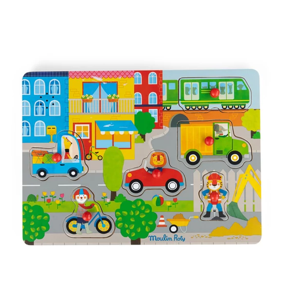 Moulin Roty - Vidámság - Hangos puzzle - a városban 