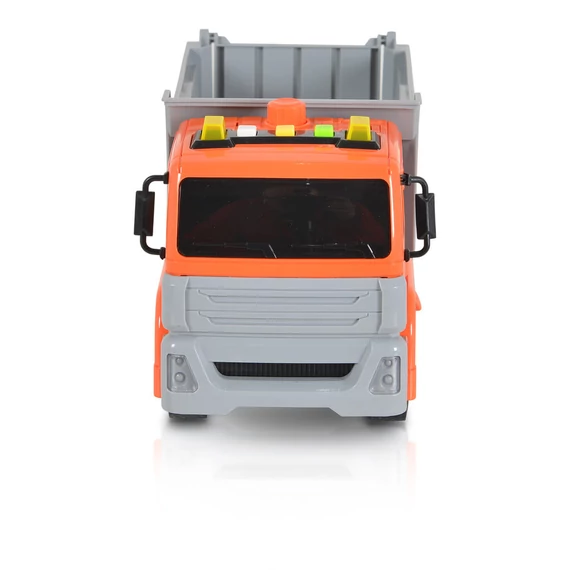 MONI dömper hangokkal, fényekkel 1:12 méret 30cm NARANCS/SZÜRKE